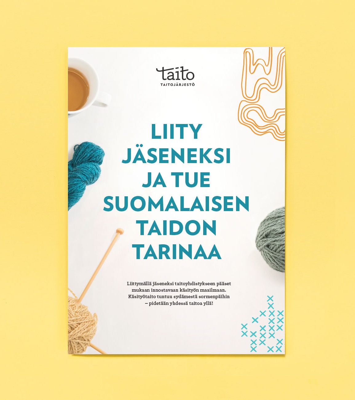 Taitoliitolle suunniteltu flyer