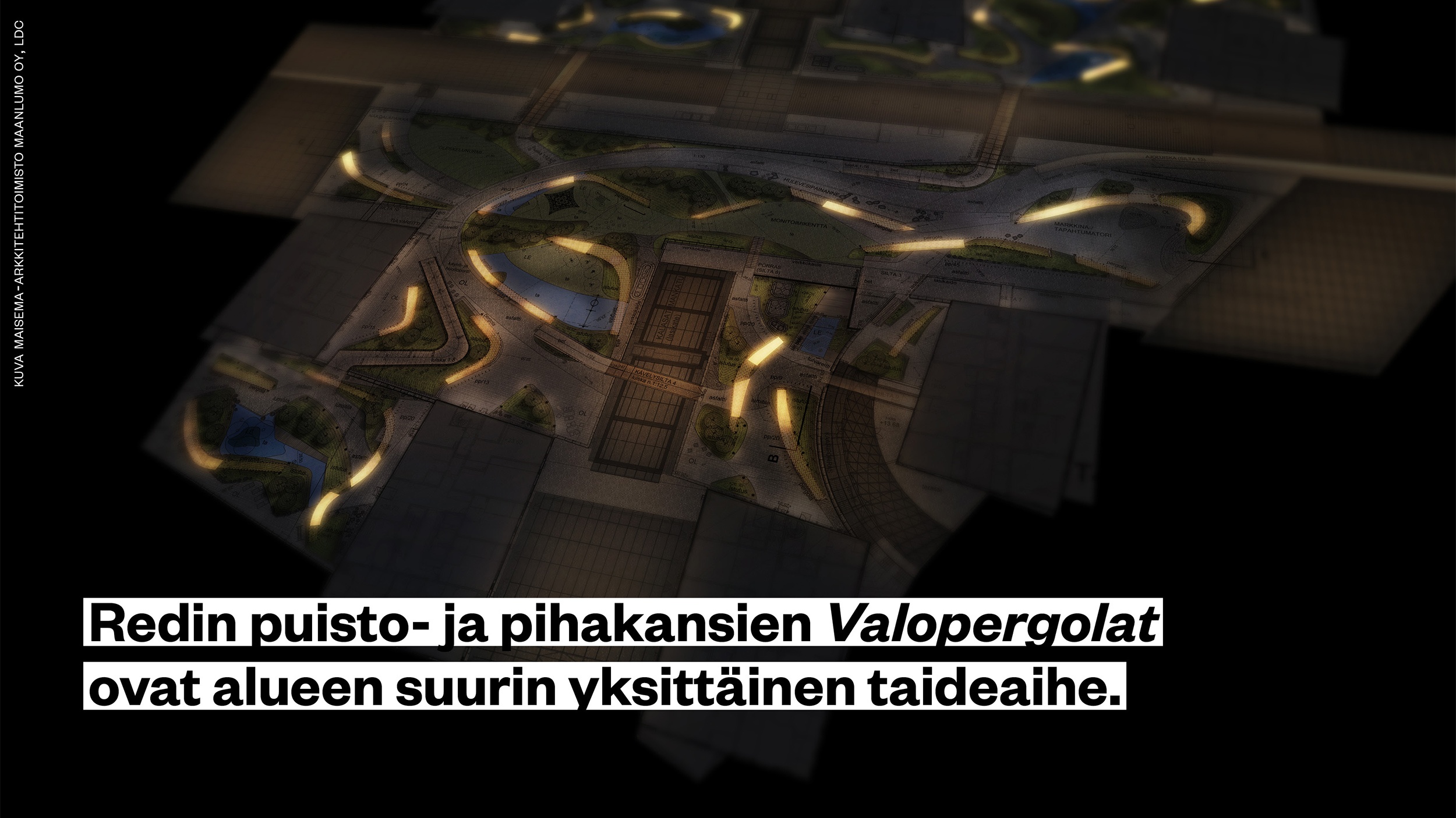 Redi-kauppakeskuksen taide Valopelargoniat