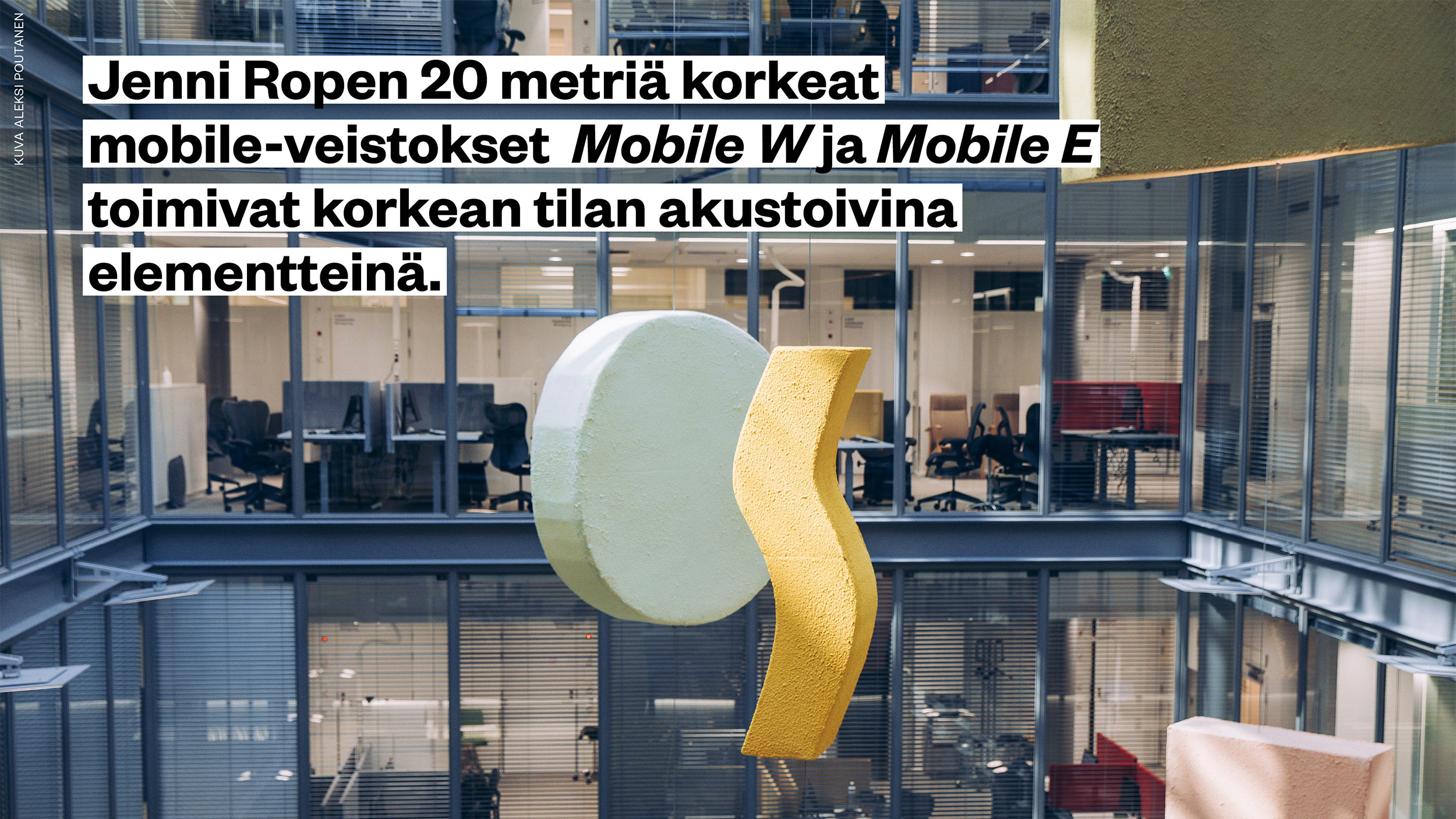 Redi-kauppakeskuksen taideteokset Mobile W ja Mobile E