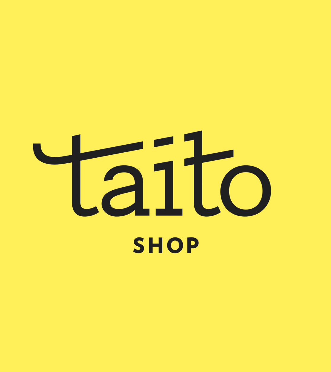 Taito Shopin logon visuaalinen suunnittelu