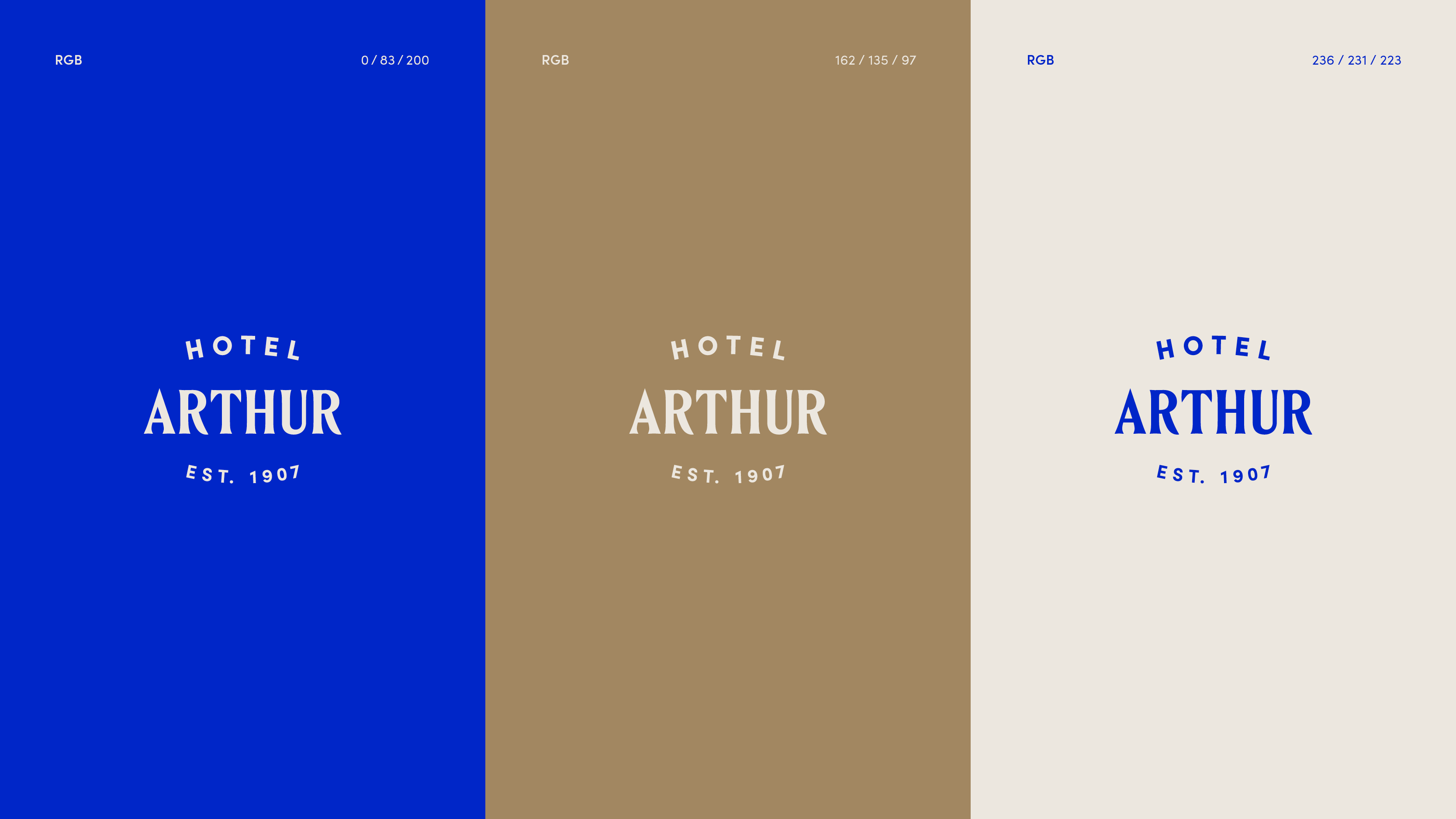 Hotel Arthurin brändivärit sekä logo
